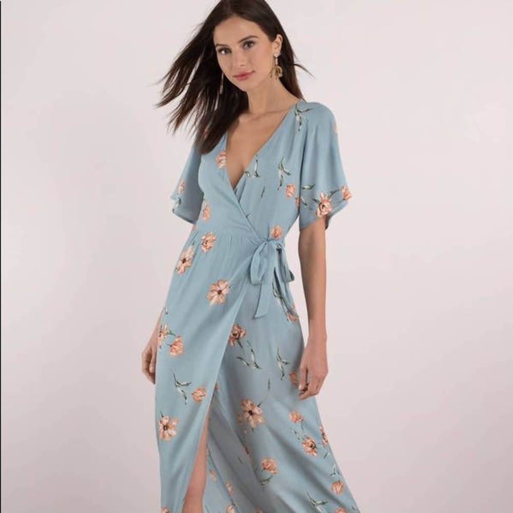 LAYLA BLUE MULTI FLORAL MAXI DRESS